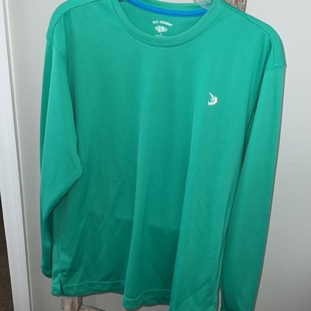 Reel Legends Mens Reel-Tec Solid Long Sleeve Shirt‎ GREEN sz SM